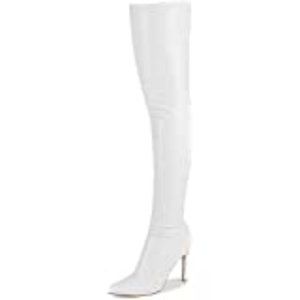 Women Pointy Toe Thigh High Stiletto Boots